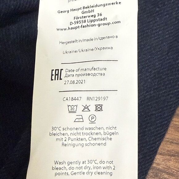 Haupt Ecologic Navy Men’s Brushed Cotton Shirt Jacket. Size Large. - Picture 8 of 9